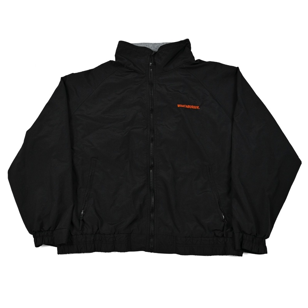 Whataburger Fleece Lined Employee Work Windbreaker Jacket Men's 2XL Full Zip